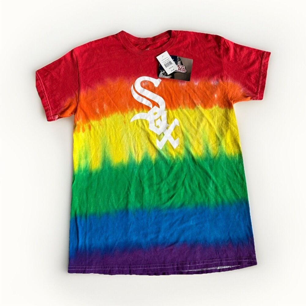 NWT Stitches Chicago White Sox MLB Multicolor Tie-Dye Shirt Men's Size M